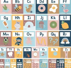 ABC Letters and Numbers Posters for Preschool and Kindergarten (Boho Theme)