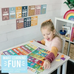 ABC Letters and Numbers Posters for Preschool and Kindergarten (Boho Theme)