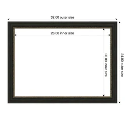 Accent Bronze Narrow Framed Dry Erase Magnetic Board