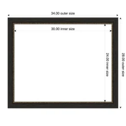 Accent Bronze Narrow Framed Dry Erase Magnetic Board