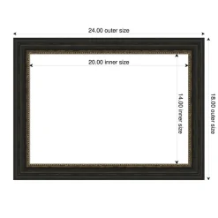 Accent Bronze Narrow Framed Dry Erase Magnetic Board
