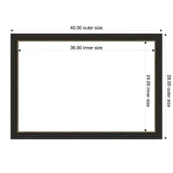 Accent Bronze Narrow Framed Dry Erase Magnetic Board