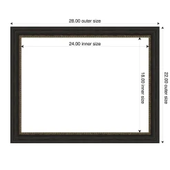 Accent Bronze Narrow Framed Dry Erase Magnetic Board