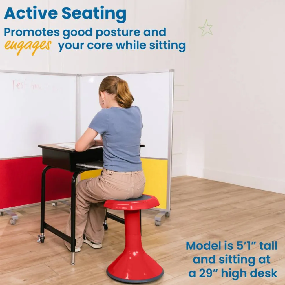 ACE Active Core Engagement Wobble Stool, Portable Flexible Seating, 18in Seat Height