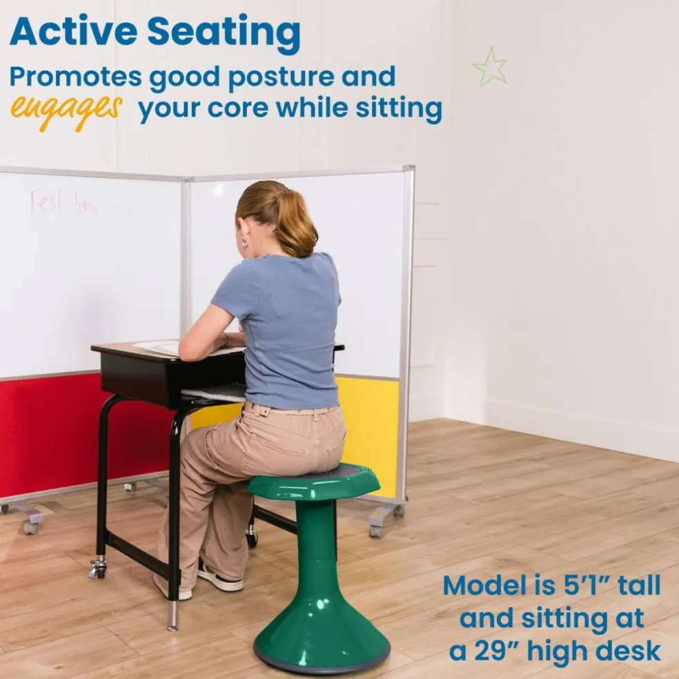 ACE Active Core Engagement Wobble Stool, Portable Flexible Seating, 18in Seat Height