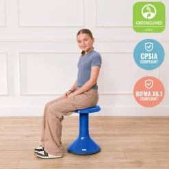 ACE Active Core Engagement Wobble Stool, Portable Flexible Seating, 18in Seat Height
