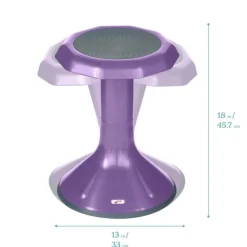 ACE Active Core Engagement Wobble Stool, Portable Flexible Seating, 18in Seat Height