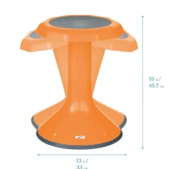 ACE Active Core Engagement Wobble Stool, Portable Flexible Seating, 18in Seat Height