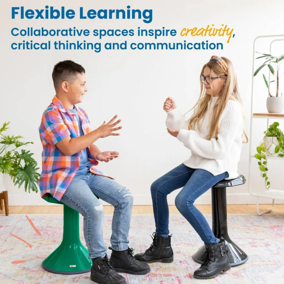 ACE Active Core Engagement Wobble Stool, Portable Flexible Seating, 18in Seat Height