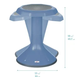 ACE Active Core Engagement Wobble Stool, Portable Flexible Seating, 18in Seat Height