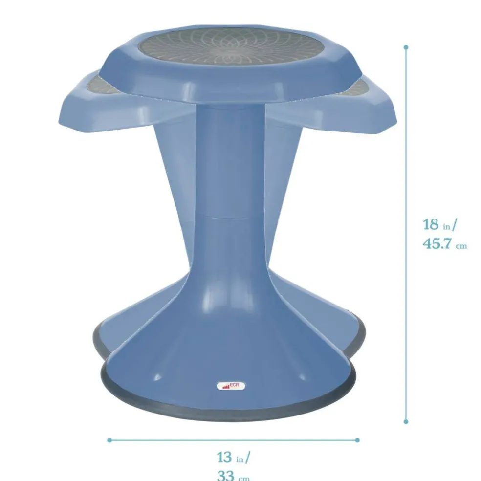 ACE Active Core Engagement Wobble Stool, Portable Flexible Seating, 18in Seat Height