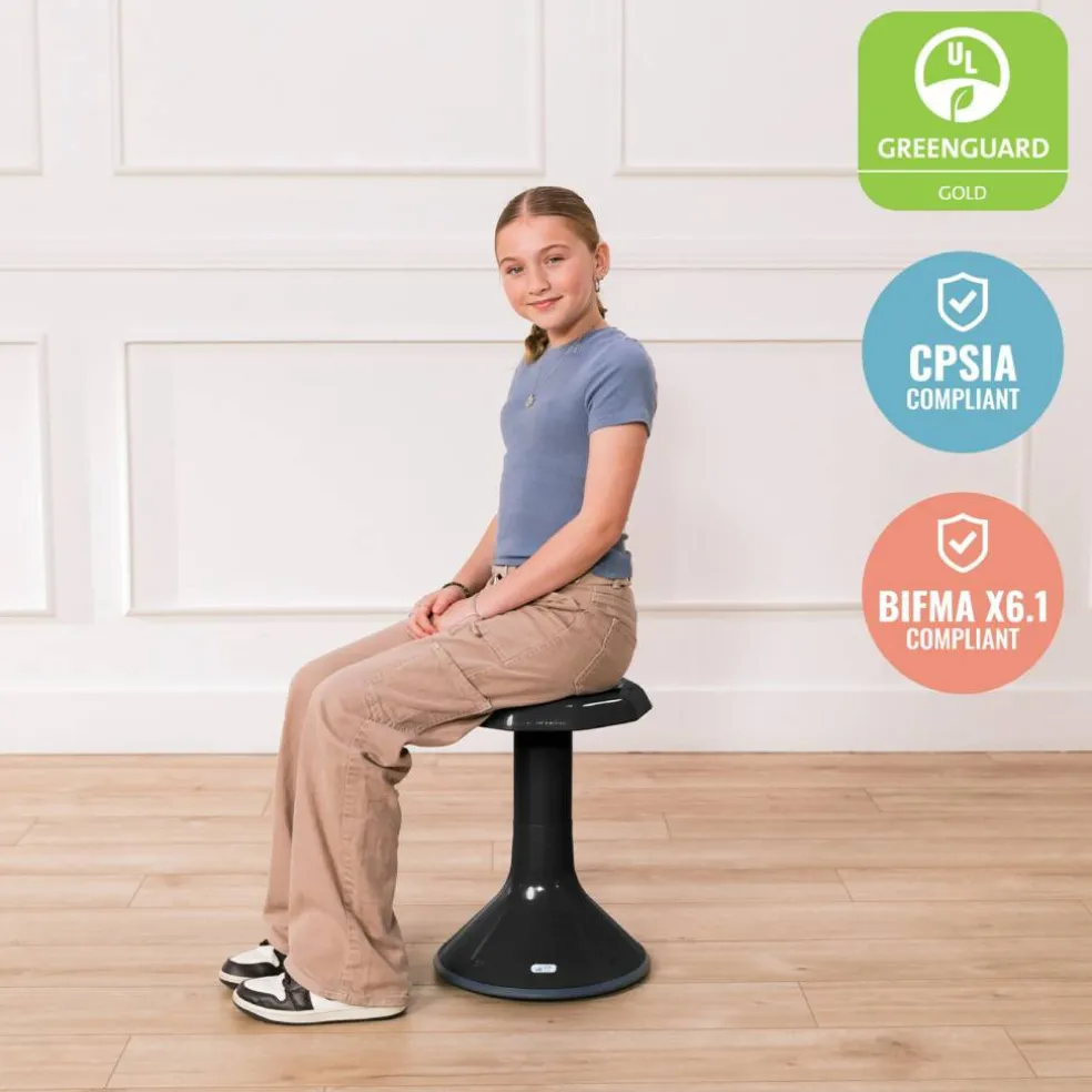 ACE Active Core Engagement Wobble Stool, Portable Flexible Seating, 18in Seat Height