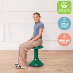 ACE Active Core Engagement Wobble Stool, Portable Flexible Seating, 18in Seat Height