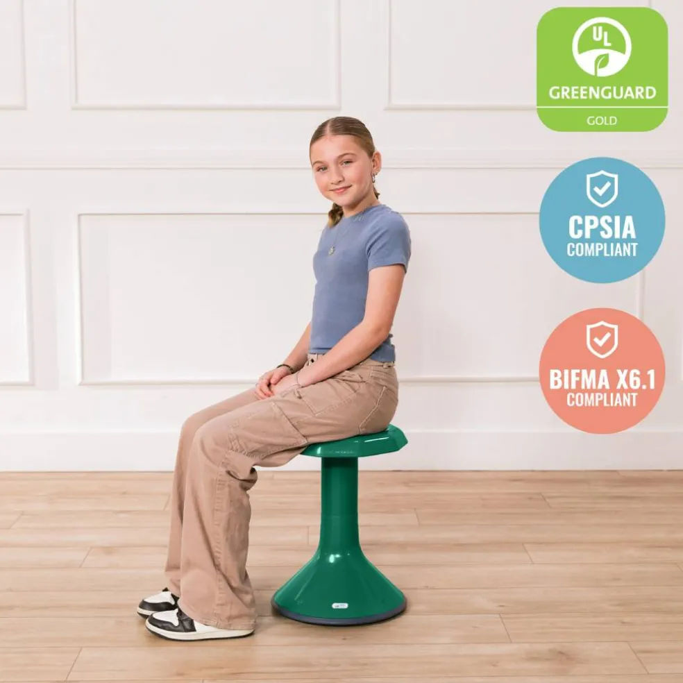 ACE Active Core Engagement Wobble Stool, Portable Flexible Seating, 18in Seat Height