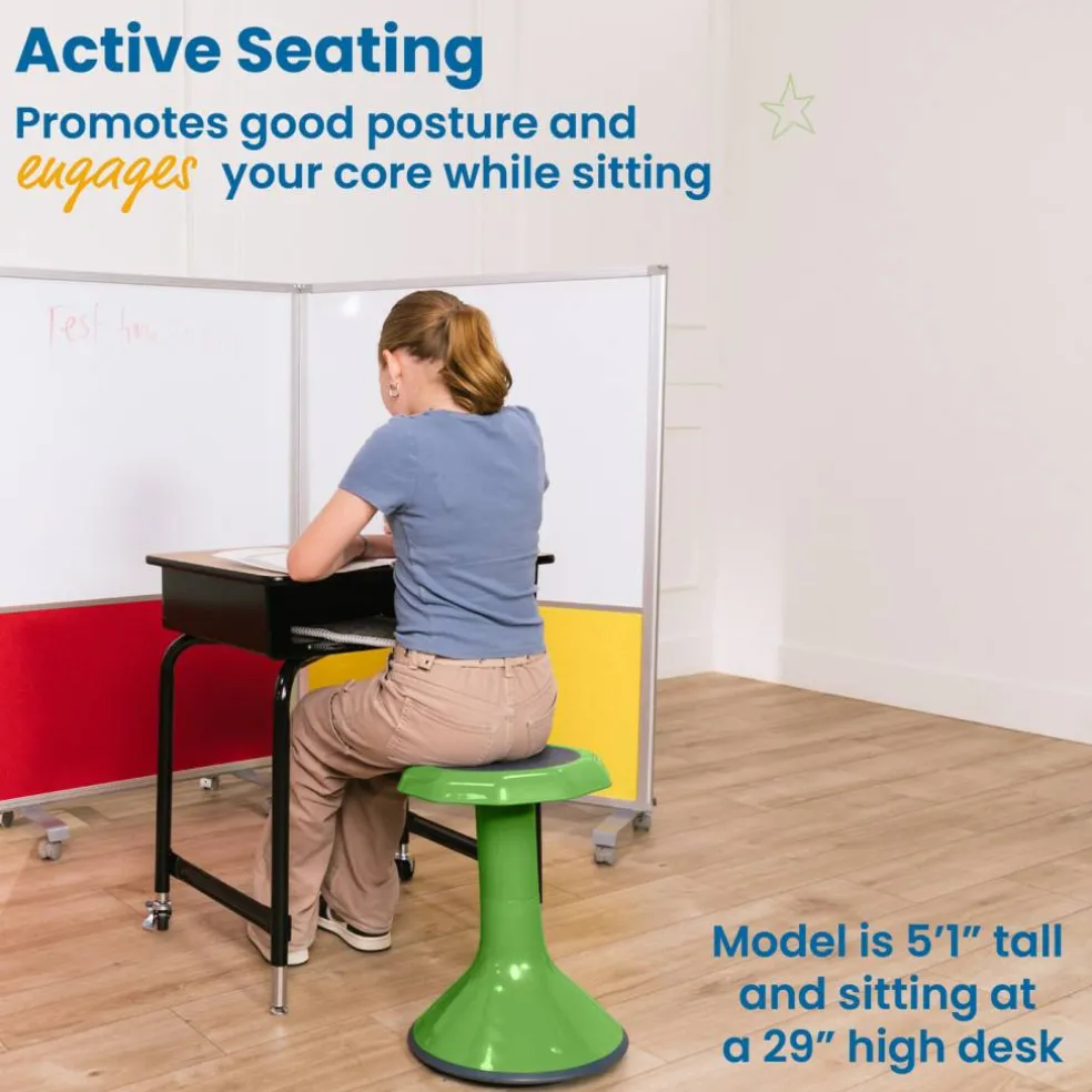 ACE Active Core Engagement Wobble Stool, Portable Flexible Seating, 18in Seat Height