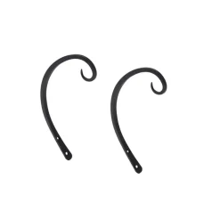 ACHLA Designs  9 in. Downcurled Bracket, Black - Pack of 2