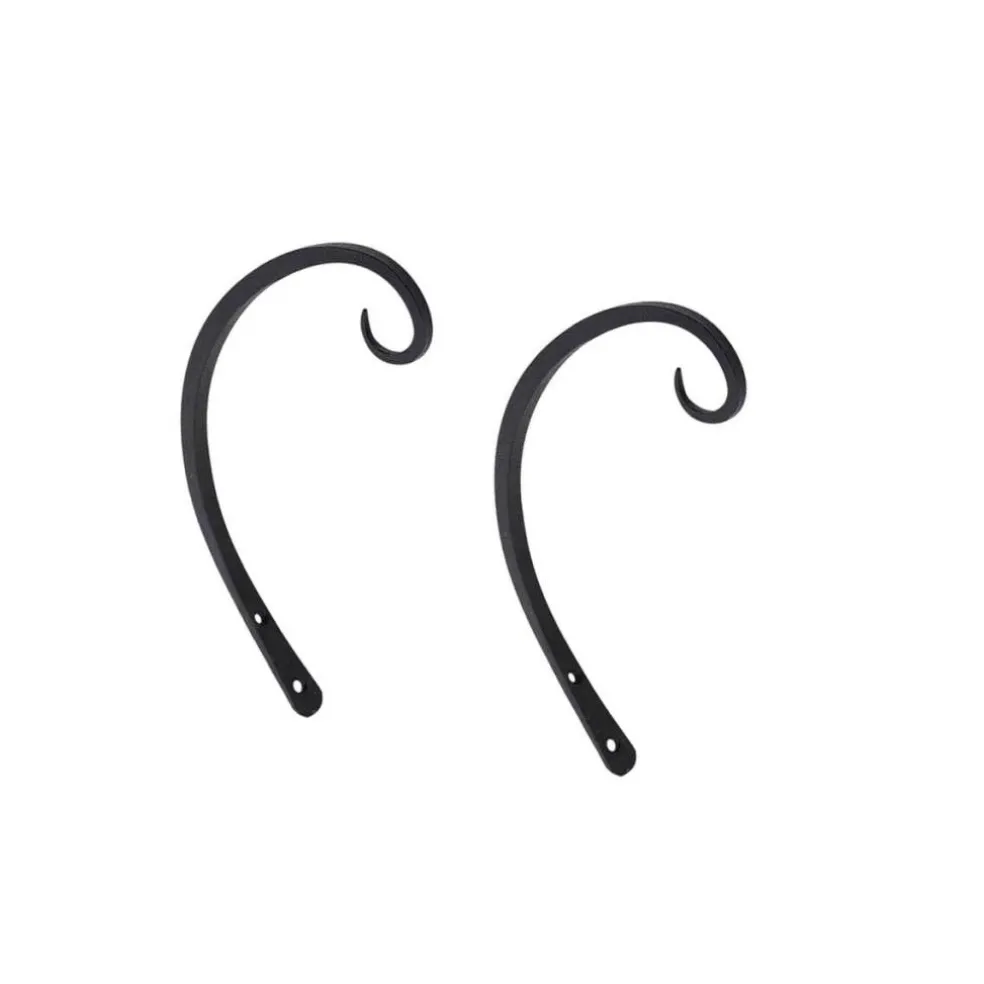 ACHLA Designs 9 in. Downcurled Bracket, Black - Pack of 2