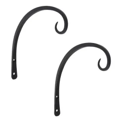 ACHLA Designs  9 in. Downcurled Bracket, Black - Pack of 2