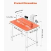 Acrylic Table 2 Tiers Clear Office Desk with Monitor Stand Modern Study Computer Desk
