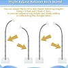 Adjustable Balloon Arch Kit 8.2FT & 6FT – Reusable Balloon Stand Frame with Base, Half Arch Floor Stand for Birthday, Wedding, Baby Shower, Graduation & Party Decorations (Black)