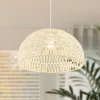 Adjustable Hanging Farmhouse Rattan Pendant Lamp