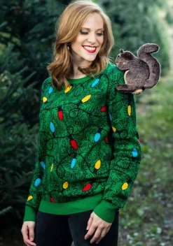 Adult 3D Squirrel in the Christmas Tree Unisex Ugly Sweater