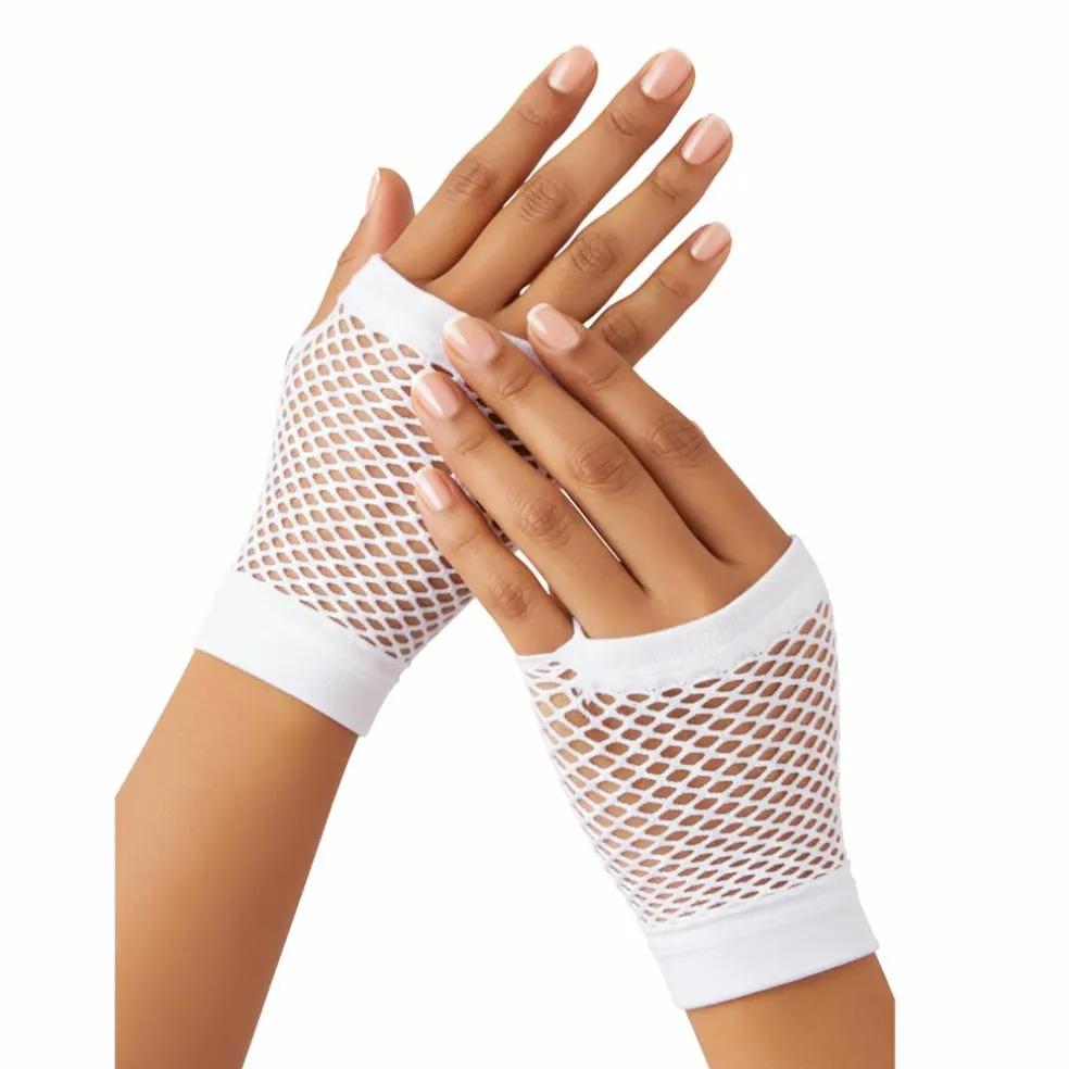 Adult Fingerless Costume Fishnet Gloves