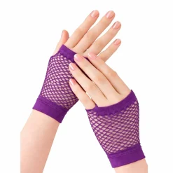 Adult Fingerless Costume Fishnet Gloves