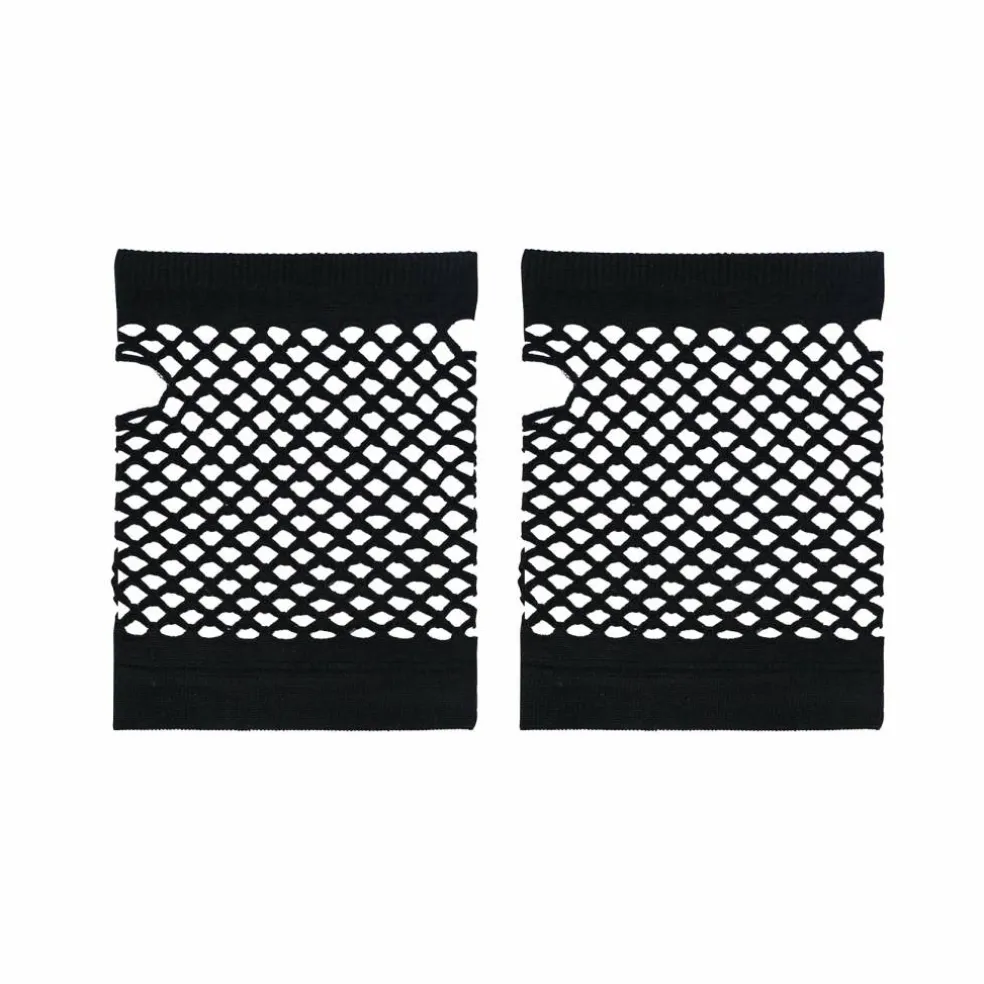 Adult Fingerless Costume Fishnet Gloves