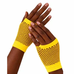 Adult Fingerless Costume Fishnet Gloves