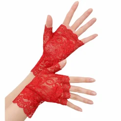 Adult Lace Fingerless Costume Gloves