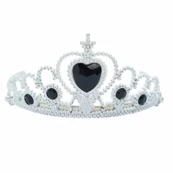 Adult Silver Plastic Costume Tiara with Gem