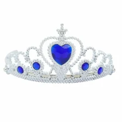 Adult Silver Plastic Costume Tiara with Gem
