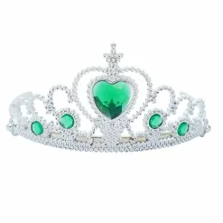 Adult Silver Plastic Costume Tiara with Gem