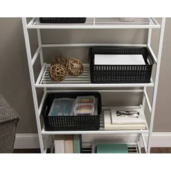 Advantus® Medium Black Plastic Weave Bin, 2ct.
