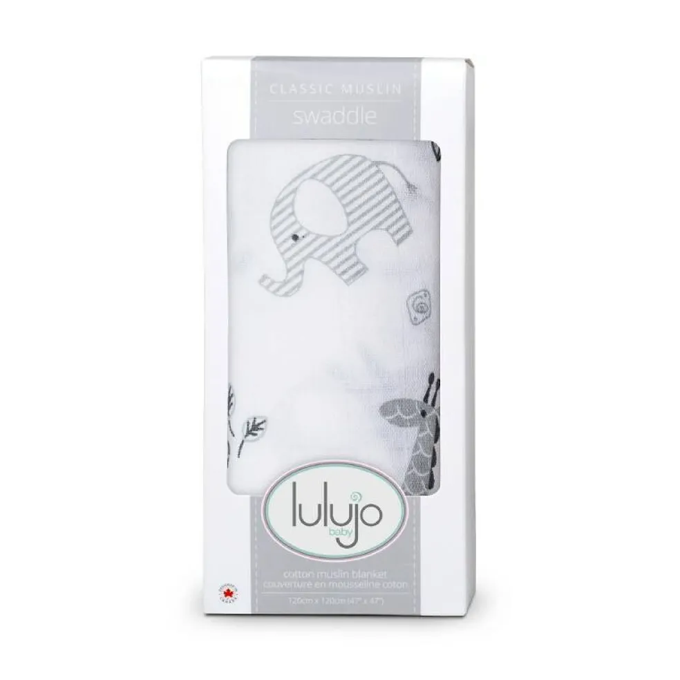 Afrique Cotton Muslin Baby Swaddle by Lulujo