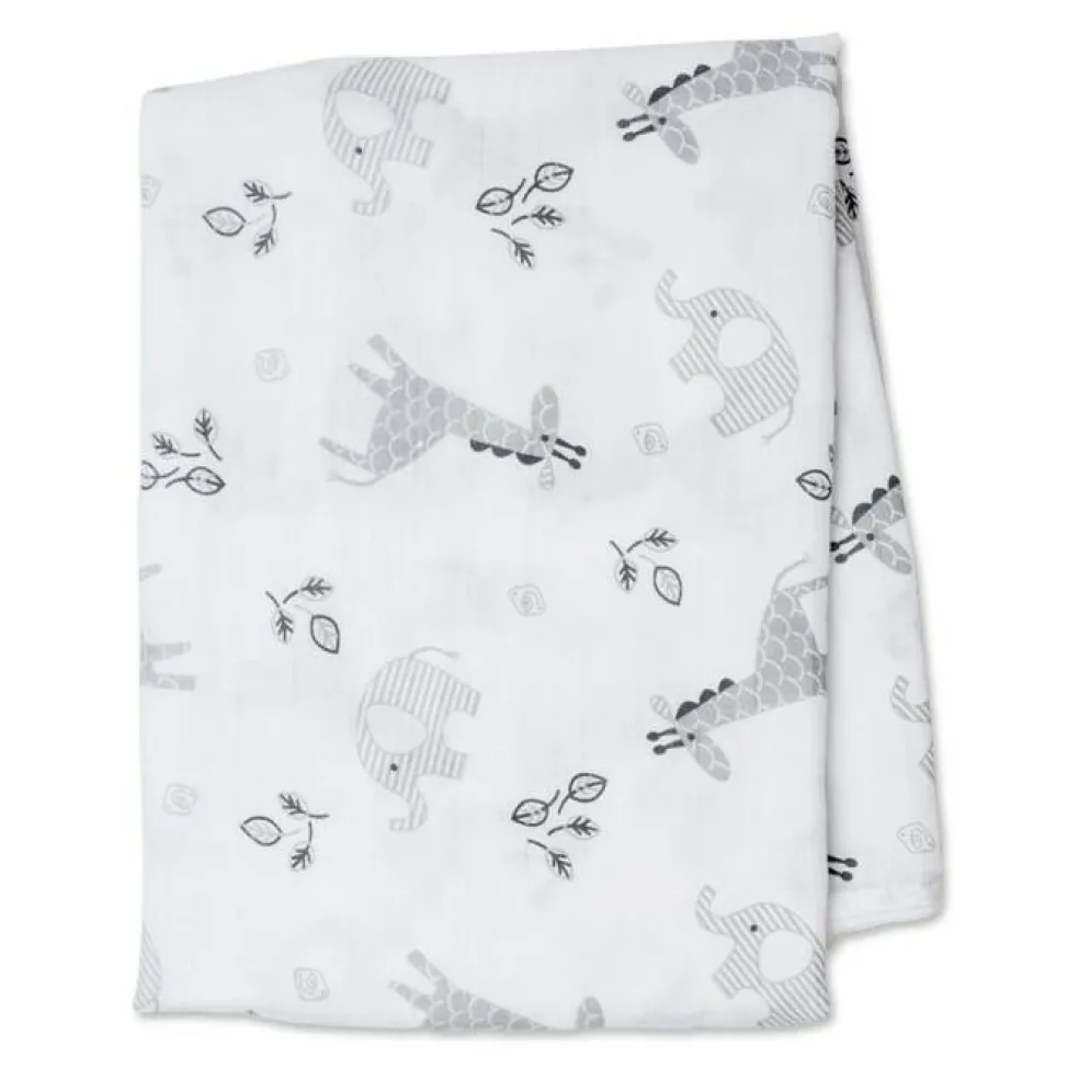 Afrique Cotton Muslin Baby Swaddle by Lulujo