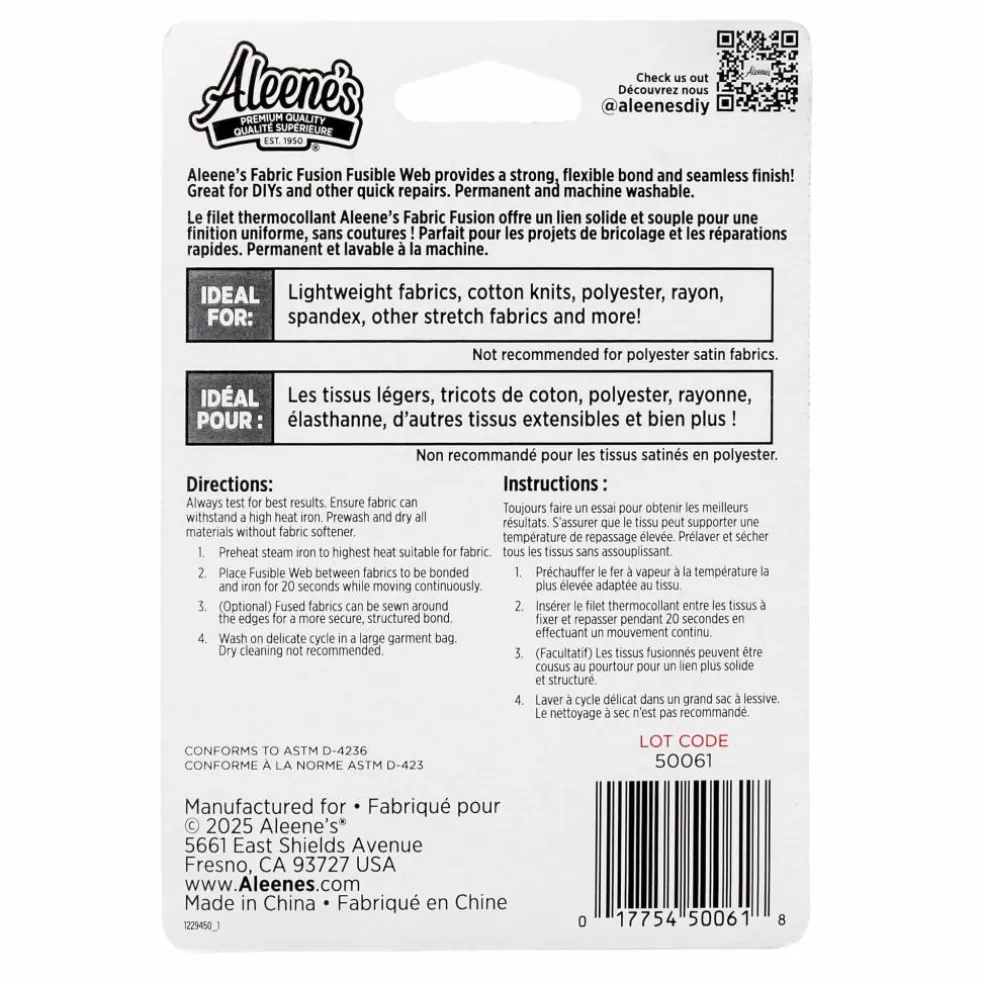 Aleene's® Fabric Fusion® White Lite Fusible Web