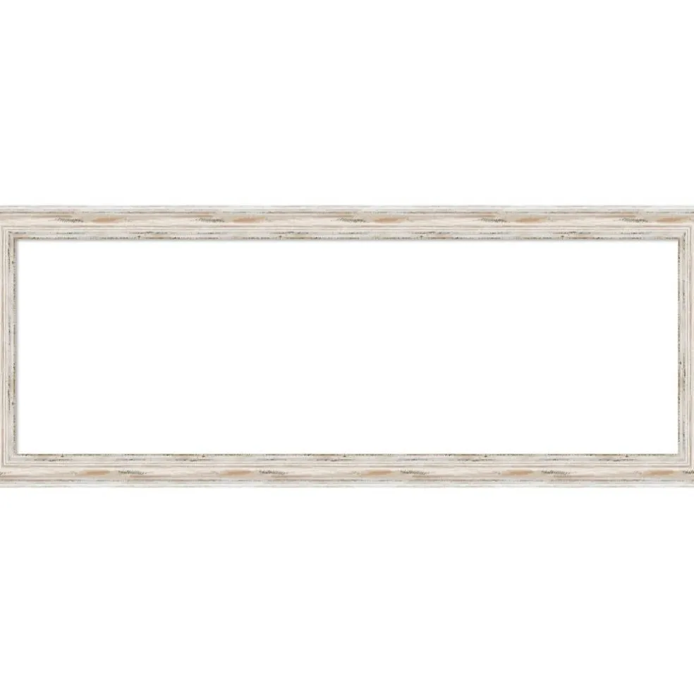 Alexandria White Wash Narrow Framed Dry Erase Magnetic Board