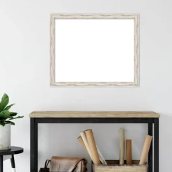 Alexandria White Wash Narrow Framed Dry Erase Magnetic Board