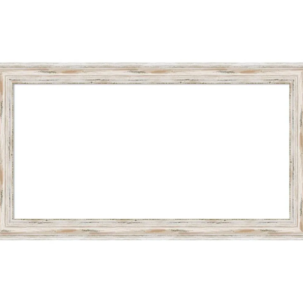 Alexandria White Wash Narrow Framed Dry Erase Magnetic Board