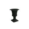 Algreen Products 16.25 in. Dia. x 21.25 in. Acerra Planter & Urn Planter - Black Stucco