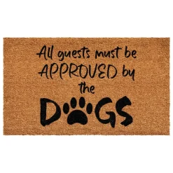 109301729 All Guests Must Be Approved by the Dog Doormat