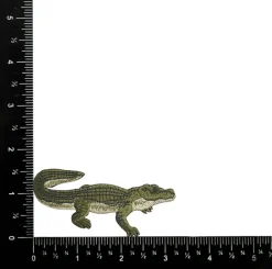 Alligator - Green/Tan Embroidered Patch Embroidered, Iron on Patch