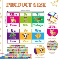 Alphabet Number Bulletin Board Set – ABC Letters, Numbers 0–20, Colors & Shapes Classroom Wall Posters for Preschool, Kindergarten & Elementary Learning