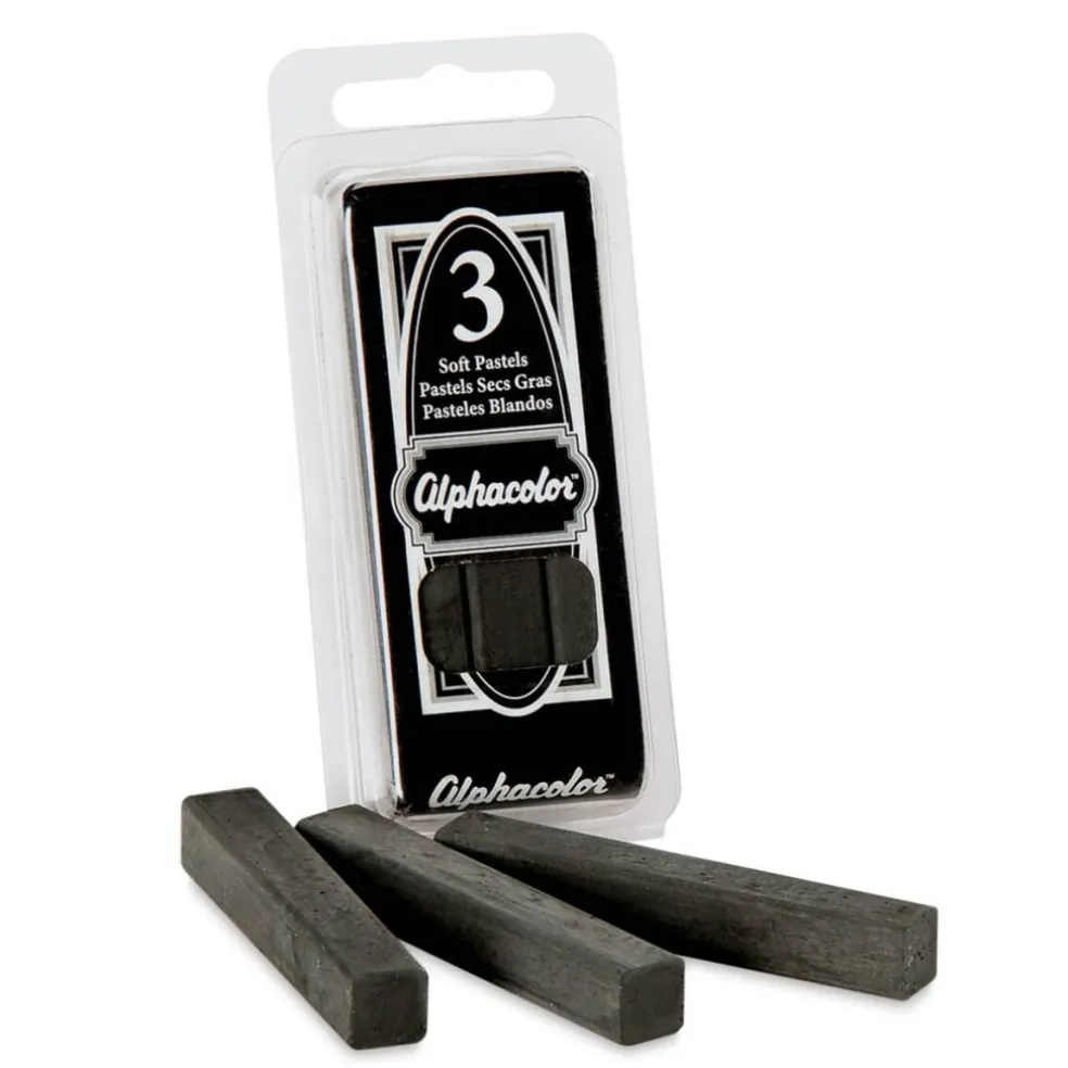 Alphacolor Charcoal - Black, Pack of 3