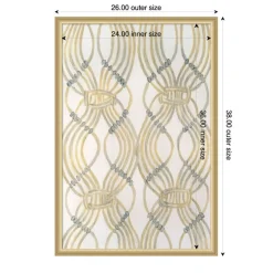 Amanti Art Framed Fabric Pinboard 26 x 38 Beaded Veil II Printed Bulletin Board for Use as a Vision Board or Wall Organization