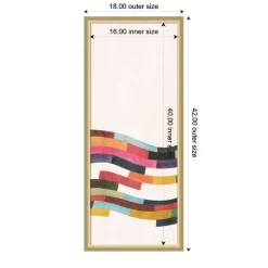 Amanti Art Framed Fabric Pinboard Retro Color Chart Printed Bulletin Board for Use as a Vision Board or Wall Organization