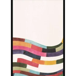 Amanti Art Framed Fabric Pinboard Rainbow Brick Road II Printed Bulletin Board for Use as a Vision Board or Wall Organization