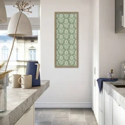 Amanti Art Framed Fabric Pinboard Floral Focus Pattern VH Panel Printed Bulletin Board for Use as a Vision Board or Wall Organization